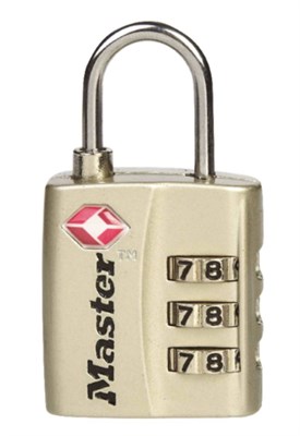 Master Lock Metal 3-Dial Combination Luggage Lock